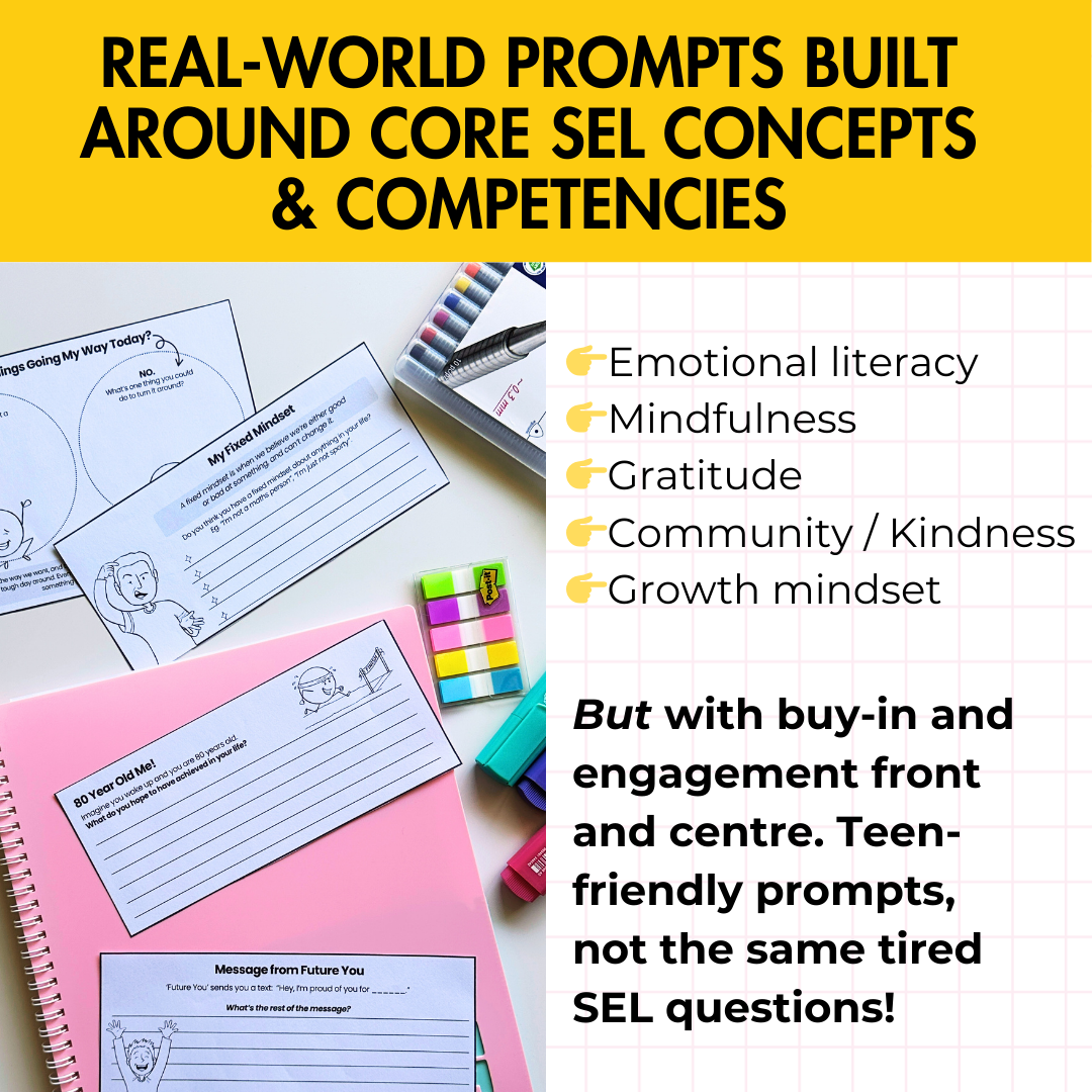 SEL Bell-Ringer Bundle | 100+ Daily Prompts & Activities | Middle & High School