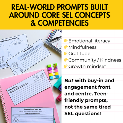 SEL Bell-Ringer Bundle | 100+ Daily Prompts & Activities | Middle & High School