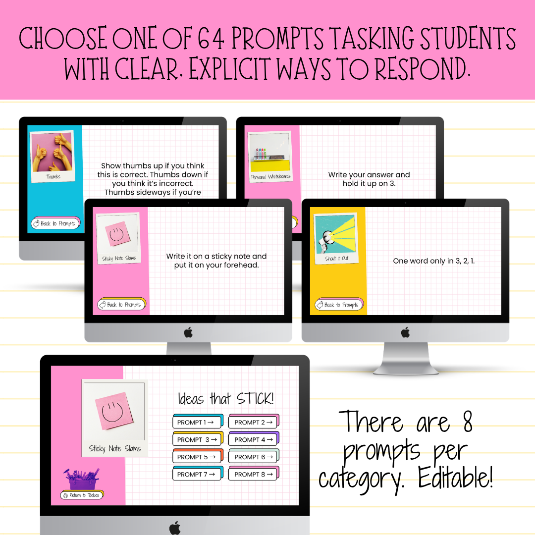 The Whole-Class Engagement Toolbox | 64 Student Participation Strategies | Suitable for all subjects | Upper Primary, Middle, High School [Grades 5 and up]
