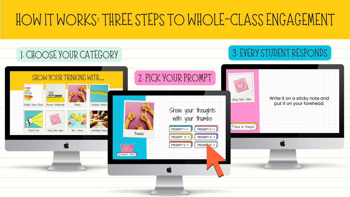 The Whole-Class Engagement Toolbox | 64 Student Participation Strategies | Suitable for all subjects | Upper Primary, Middle, High School [Grades 5 and up]