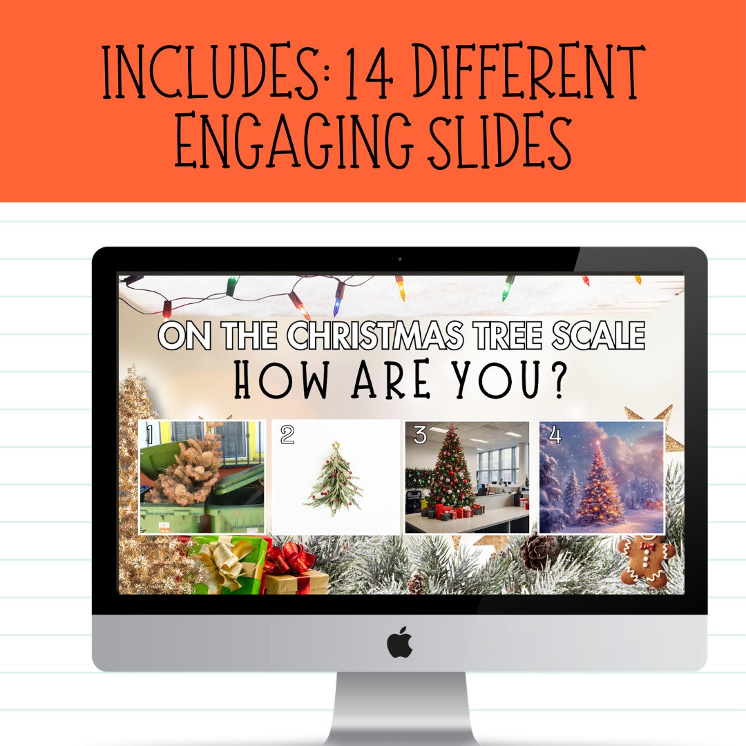 CHRISTMAS SEL VISUAL CHECK-INS • 14 Engaging & Funny Emotional Wellbeing Prompts