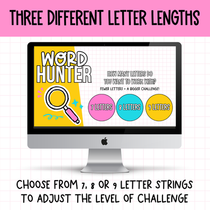 WORD HUNTER! 150 Slides for Morning Work, Brain Break Activity, Bell Ringers