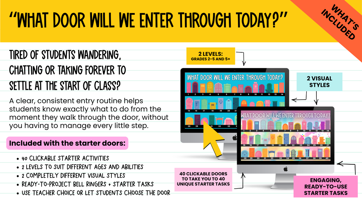 THE FIRST 5 BUNDLE! | Bell Ringers, Do Nows, Agenda Slides & Entry Routines