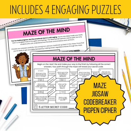 Flipping Our Lid Escape Room | Supports Behaviour & Regulation | Middle & High