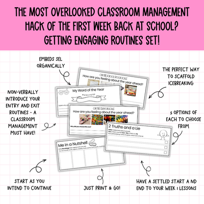 10 Engaging Starter & Exit Tasks for Week 1: A Must-Have Back to School Routine!