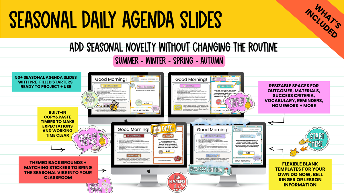 THE FIRST 5 BUNDLE! | Bell Ringers, Do Nows, Agenda Slides & Entry Routines