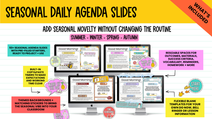 THE FIRST 5 BUNDLE! | Bell Ringers, Do Nows, Agenda Slides & Entry Routines