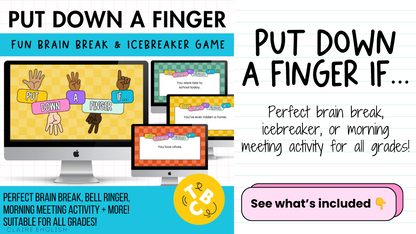 Put a Finger Down If… | Engaging Icebreaker or Brain Break Game for All Grades