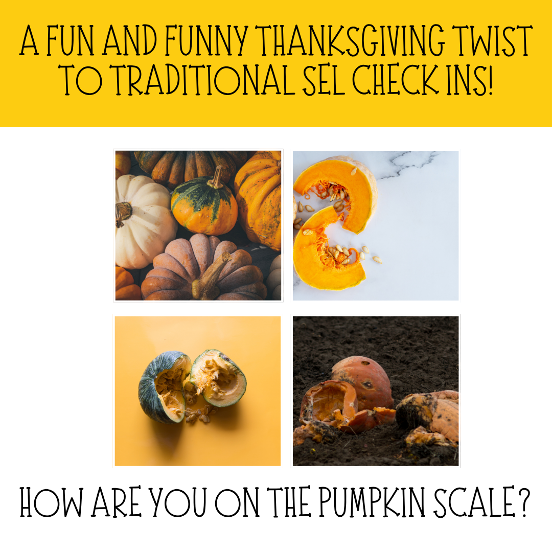 Thanksgiving SEL Check-Ins: 5 Daily Emotional Check-Ins [Middle & High School]