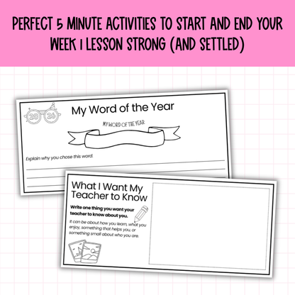 10 Engaging Starter & Exit Tasks for Week 1: A Must-Have Back to School Routine!