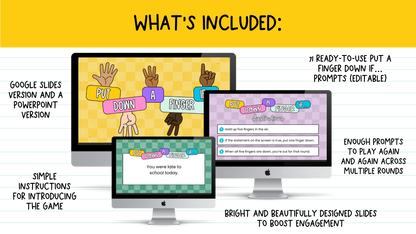 Put a Finger Down If… | Engaging Icebreaker or Brain Break Game for All Grades