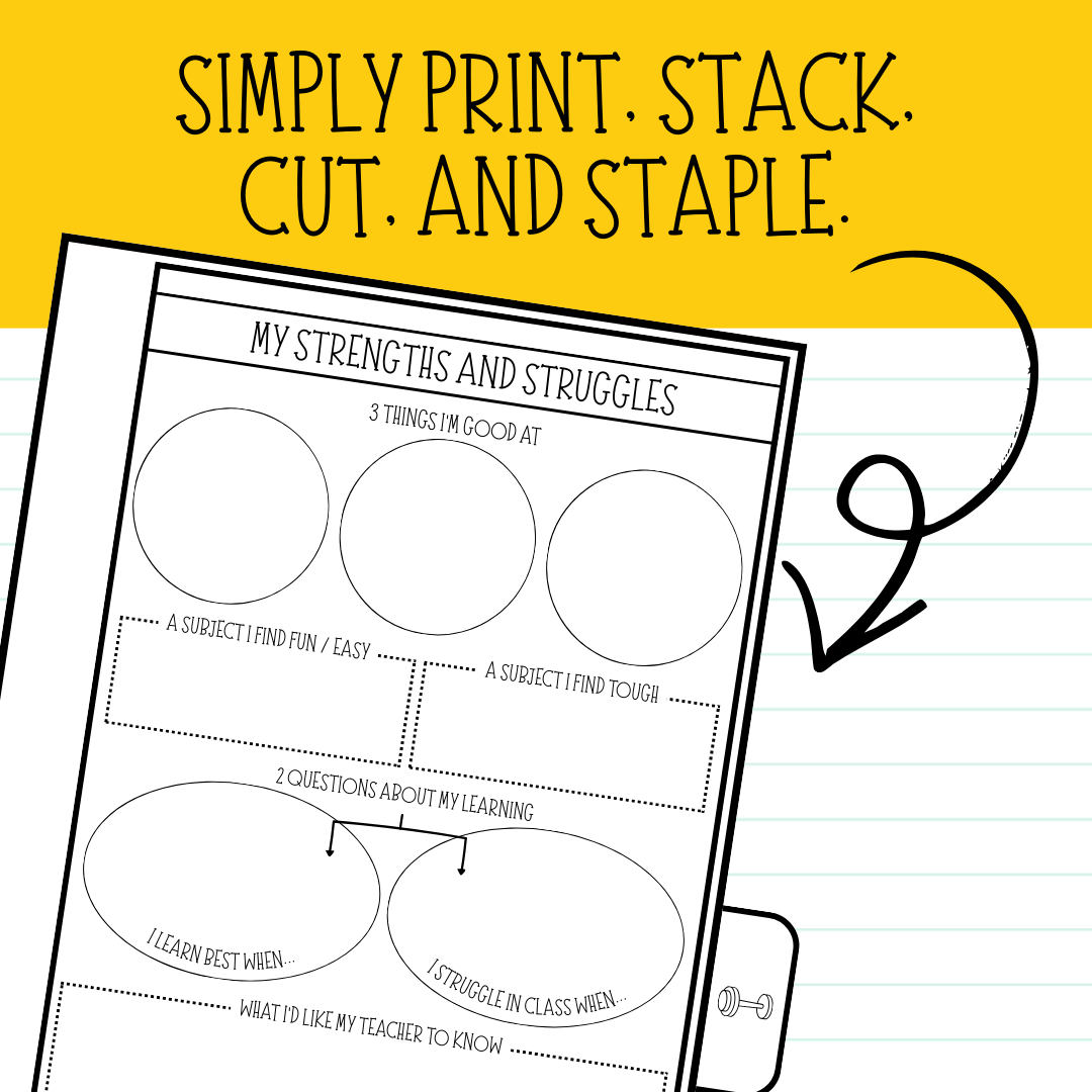 2026 About Me Flip Book | Start of Year Student Reflection & Goal Setting