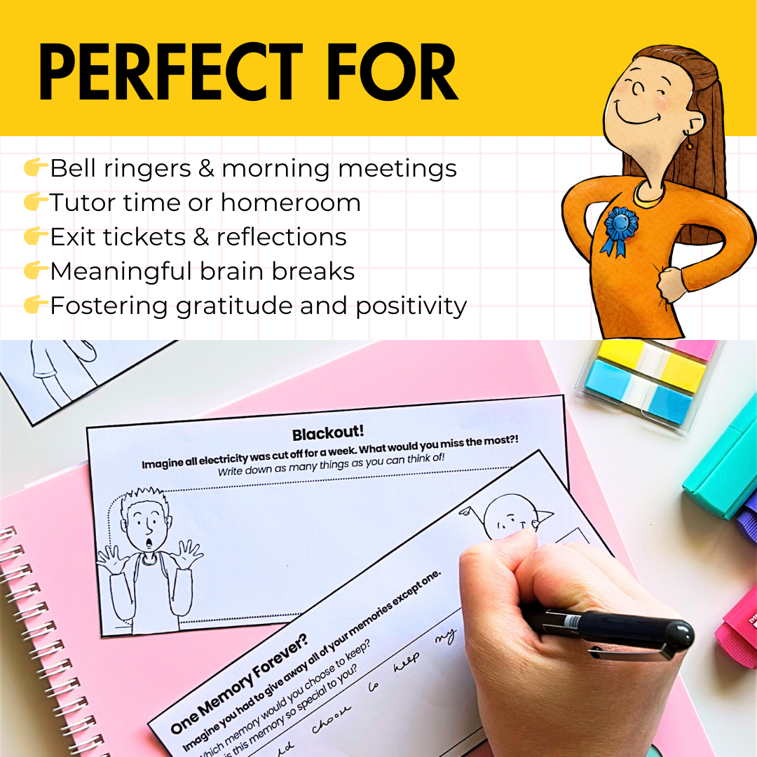 SEL Bell-Ringer Bundle | 100+ Daily Prompts & Activities | Middle & High School