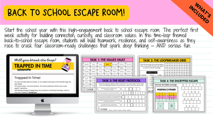 The COMPLETE Back to School Bundle! Icebreakers, Expectations, Escape Room +MORE | Upper Primary, Middle and High School