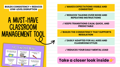 59 Editable Classroom Routine / Transition Slides | Entry, Pack-Up, Exit + MORE