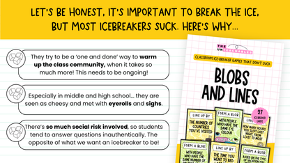 Blobs and Lines Card Game: Back to School Icebreaker Activity and Brain Breaks