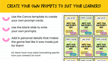 Blobs and Lines Card Game: Back to School Icebreaker Activity and Brain Breaks