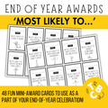 48 Fun End of Year Student Superlative Awards! | Printable Class Certificates