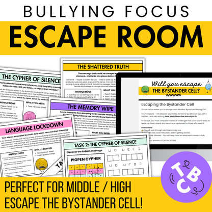 Anti-Bullying Escape Room: Escaping the Bystander Cell! Middle & High