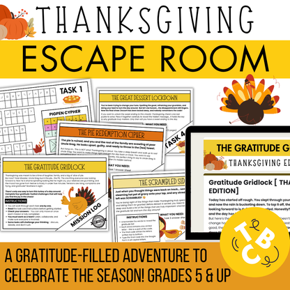 Gratitude Gridlock: A Thanksgiving Escape Room Adventure [Middle School]