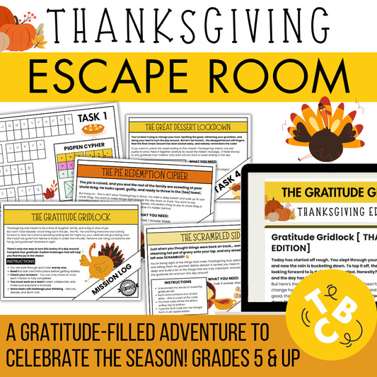 Gratitude Gridlock: A Thanksgiving Escape Room Adventure [Middle School]