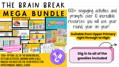 The Brain Break MEGA Bundle | 1000+ Engaging Questions, Activities, Slides and Prompts