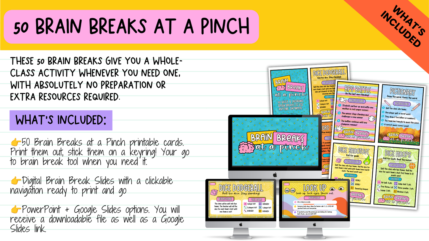 The Brain Break MEGA Bundle | 1000+ Engaging Questions, Activities, Slides and Prompts