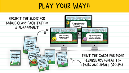 Speed Greetings Card Game: Back to School Icebreaker Activity and Brain Breaks