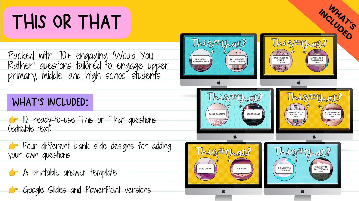 The Brain Break MEGA Bundle | 1000+ Engaging Questions, Activities, Slides and Prompts
