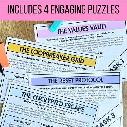 Back to School Escape Room for Middle / High | First Week Team Building & Values