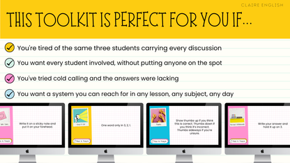 The Whole-Class Engagement Toolbox | 64 Student Participation Strategies | Suitable for all subjects | Upper Primary, Middle, High School [Grades 5 and up]