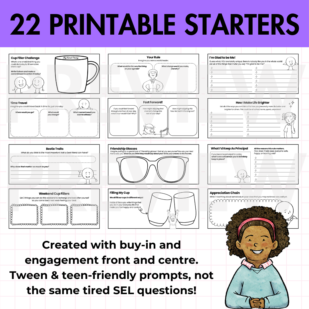 Cup Filler SEL Starters | 22 Kindness, Community & Connection Bell Ringers