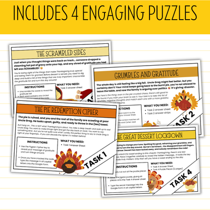 Gratitude Gridlock: A Thanksgiving Escape Room Adventure [Middle School]