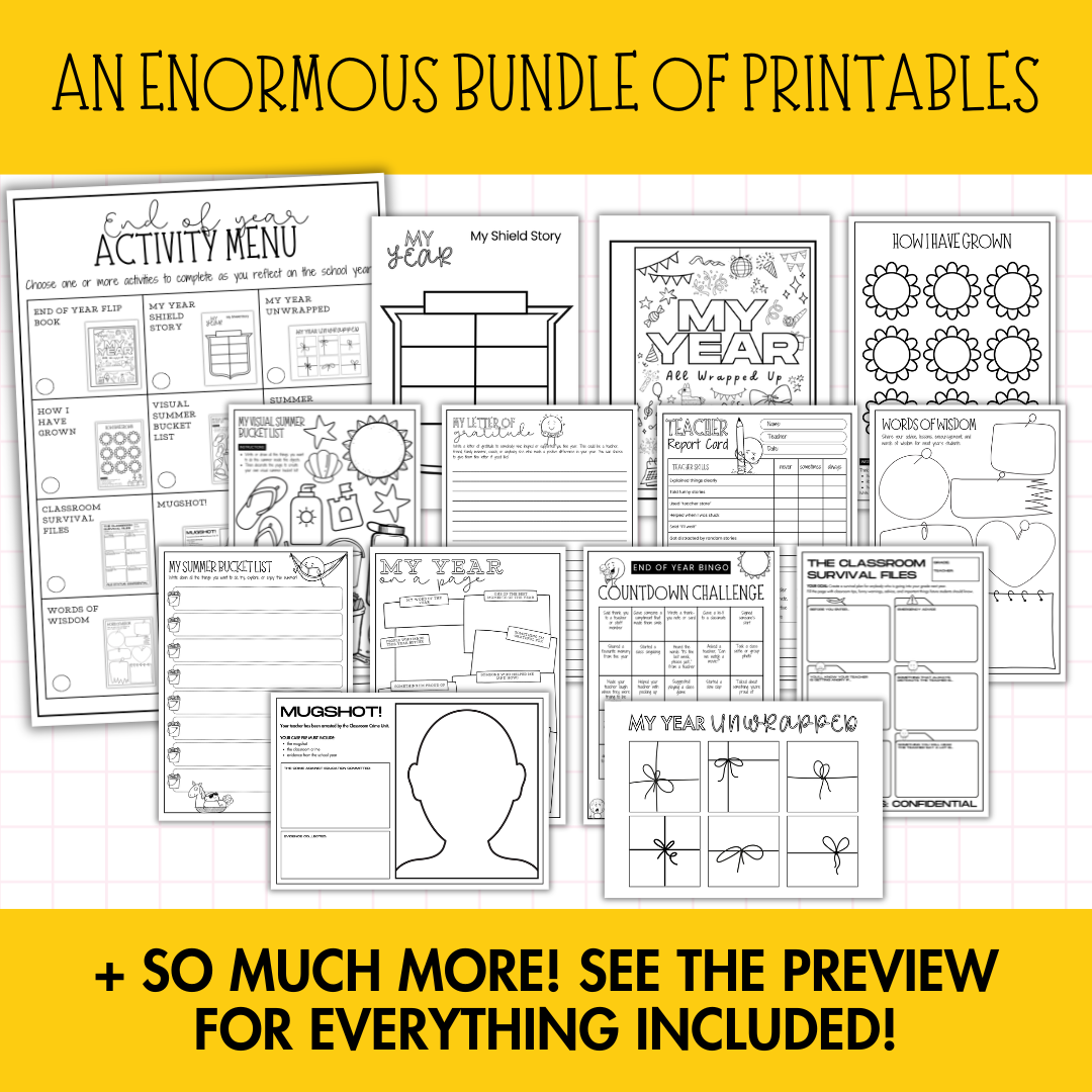 The ULTIMATE End of Year Summer Bundle for Middle & High School (Grades 5+)