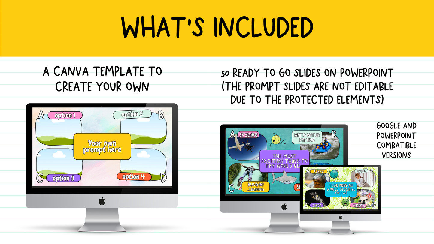 Four Corners Icebreaker & Brain Break Game | Back to School Grade 5+ | 50 SLIDES