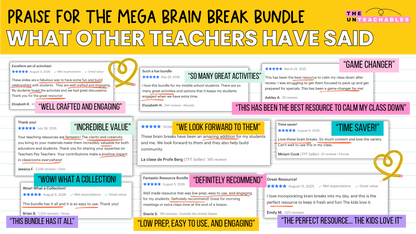 The Brain Break MEGA Bundle | 1000+ Engaging Questions, Activities, Slides and Prompts