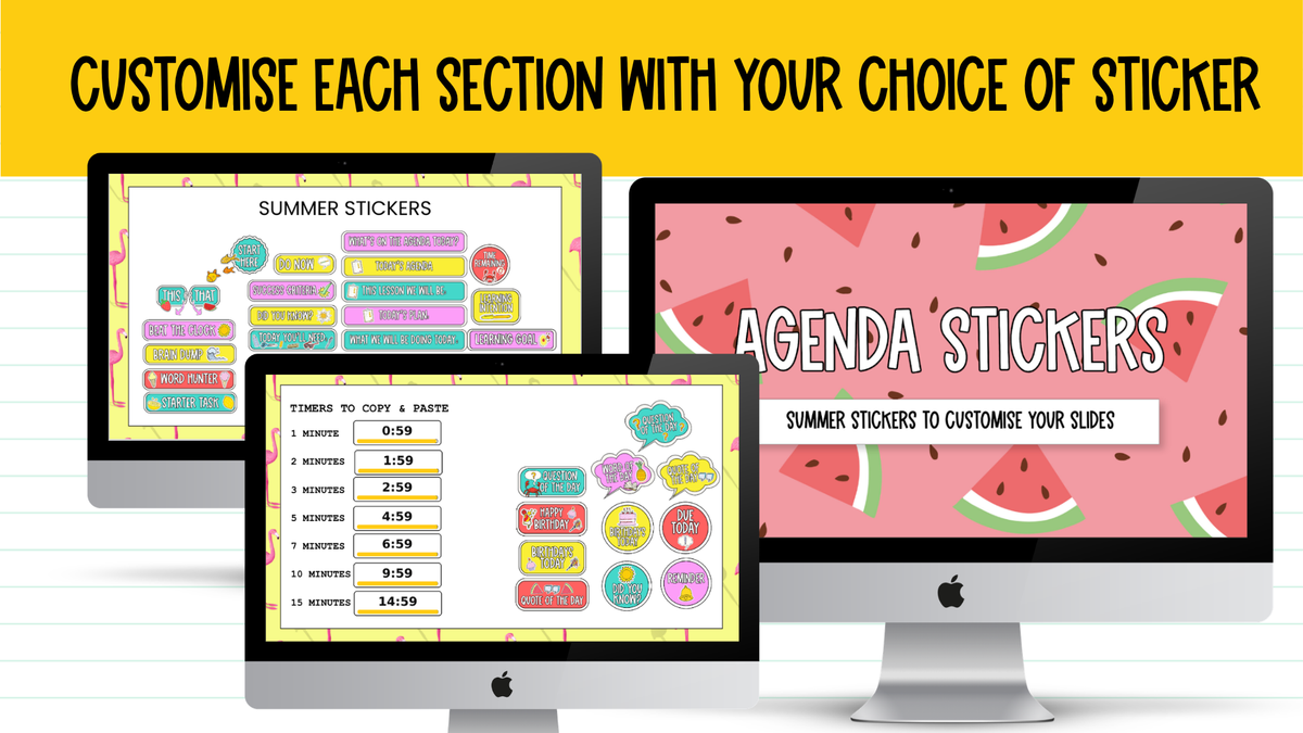 Summer Agenda Slides | w/ 50+ Seasonal Bell Ringers, Do Nows, Starter Activities