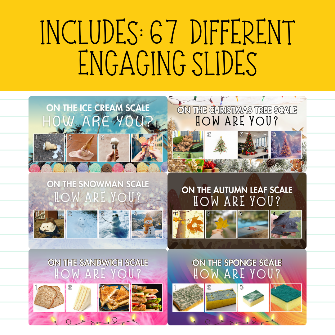 SEL VISUAL CHECK-INS BUNDLE! 67 Seasonal & Everyday Engaging Emotional Prompts