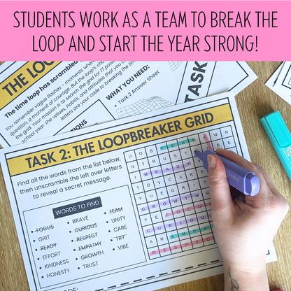 Back to School Escape Room for Middle / High | First Week Team Building & Values