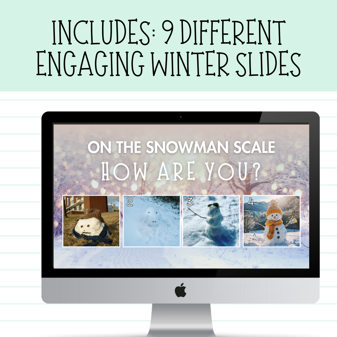 WINTER SEL VISUAL CHECK-INS • 9 Engaging & Funny Emotional Wellbeing Prompts