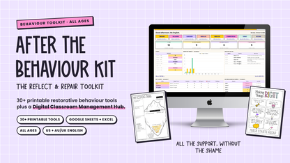 After the Behaviour Kit: The Reflect & Repair Toolkit | Restorative Behavior Reflection Sheets + Digital Classroom Management Hub