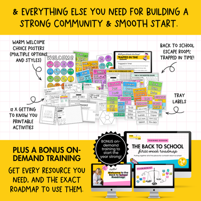 The COMPLETE Back to School Bundle! Icebreakers, Expectations, Escape Room +MORE | Upper Primary, Middle and High School