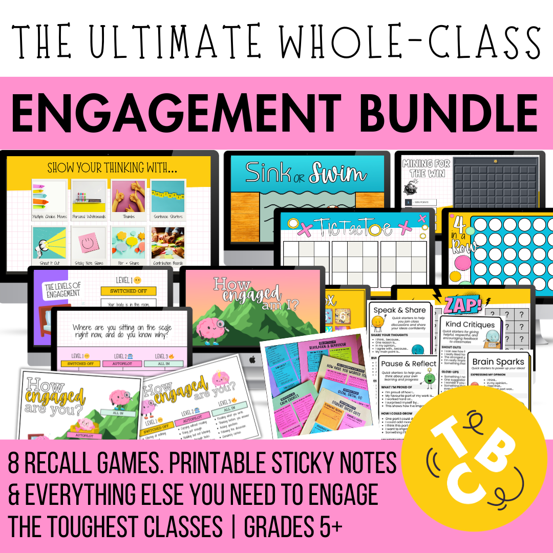 Whole-Class Engagement Bundle | 8 Review Games, Participation Strategies + MORE